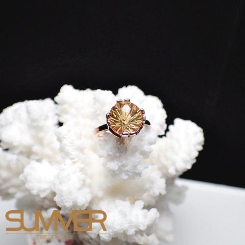 SUMMER寶石  天然優雅迷人《黃水晶》設計款戒指 (P9-30)