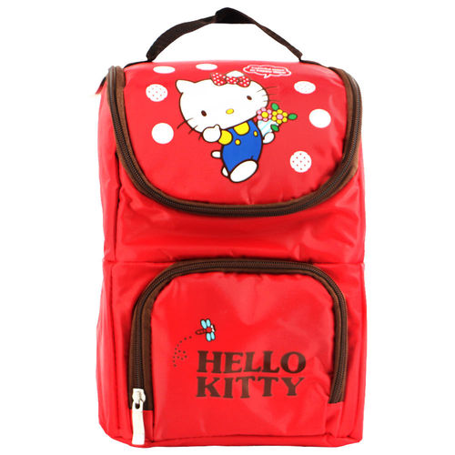 Hello Kitty 雙層手提保溫便當袋-紅色