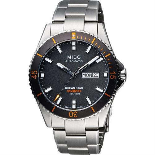 MIDO美度OceanStarCaliber80200m鈦金屬潛水機械腕錶M0264304406100