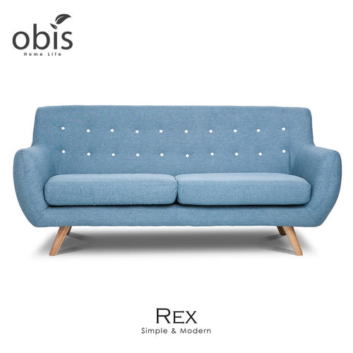 【obis】Rex雷克斯北歐風三人布沙發-3色