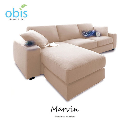 【obis】Marvin馬文自然風獨立筒L型布沙發-5色