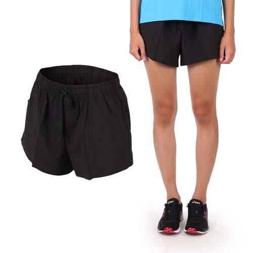 【SOFO】女彈力短褲-路跑 慢跑 運動 有氧 健身 黑