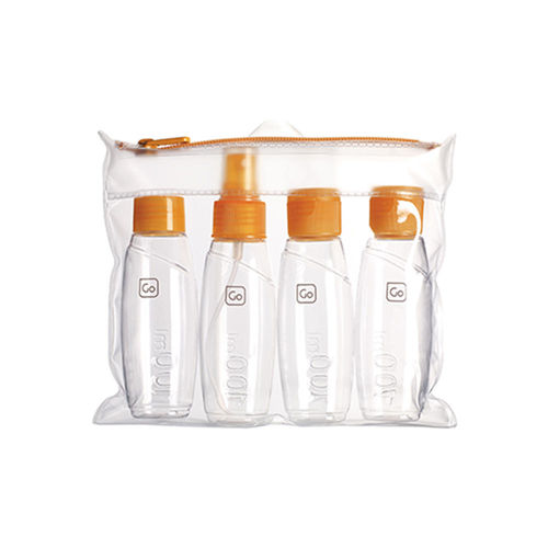 【Go Travel】登機專用分裝瓶四件組-橘色 indulgence 寵愛自己