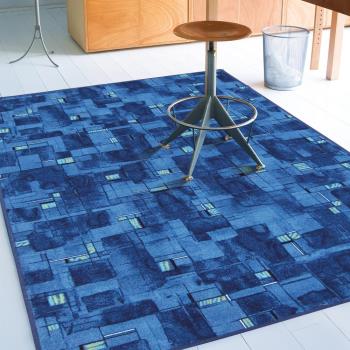 【范登伯格】新世代活潑生動地毯-星辰(藍)-100x150cm