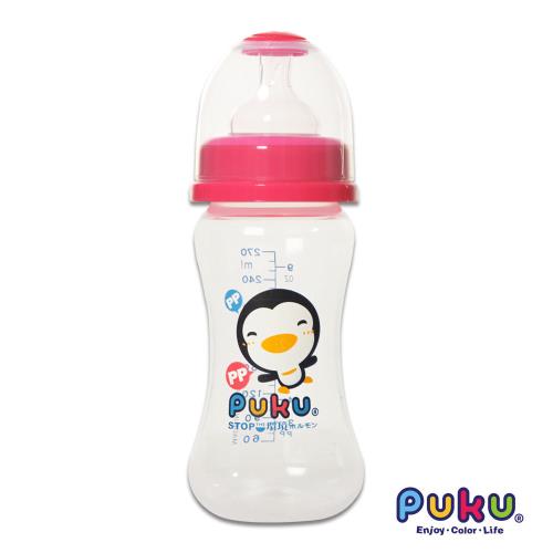 任-PUKU藍色企鵝 寬口PP奶瓶270cc(粉色)