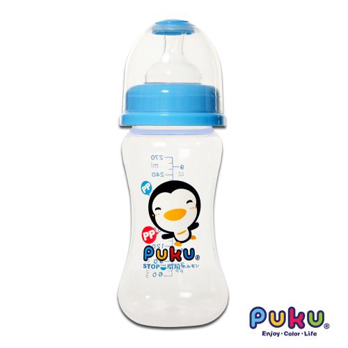 任-PUKU藍色企鵝 寬口PP奶瓶270cc(水色)