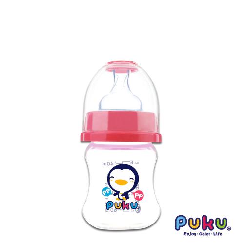 任-PUKU藍色企鵝 寬口PP奶瓶140cc(粉色)