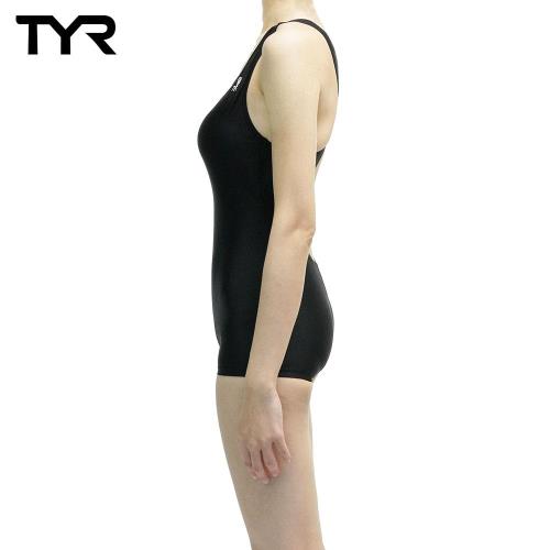 美國TYR女用連身四角黑色訓練款泳裝Solid Boyleg 台灣總代理