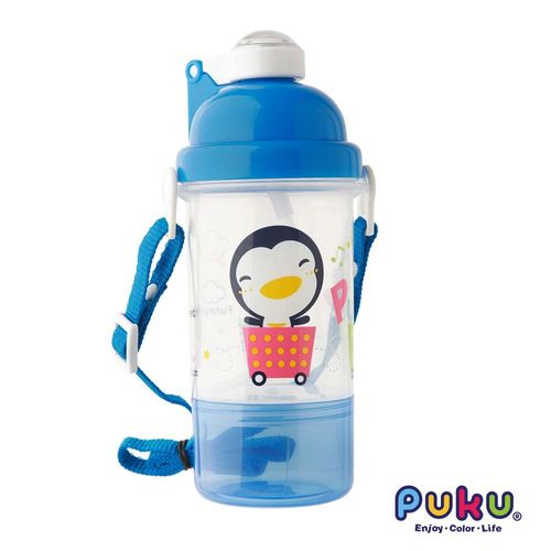 任-PUKU藍色企鵝 - 雙層水壺350ml(水色)