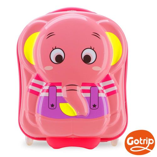 GO TRIP尚旅 16吋粉紅大象卡通兒童行李箱/登機箱