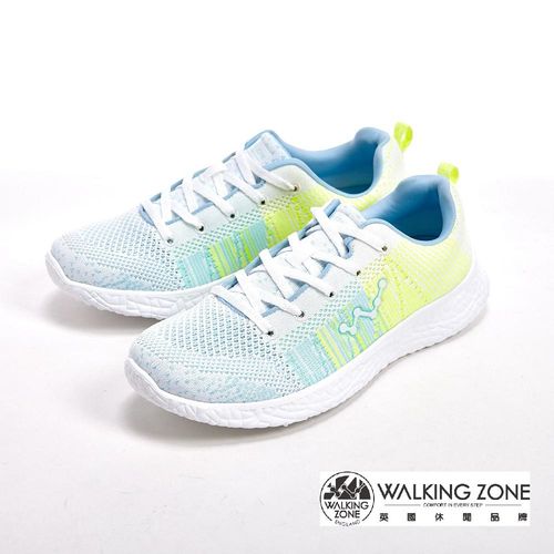 WALKING ZONE 天痕戶外瑜珈鞋系列 綁帶運動鞋女鞋-白(另有藍、粉)