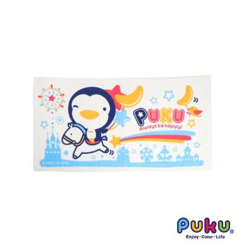 任-PUKU藍色企鵝 長方浴巾60*114cm(水色)