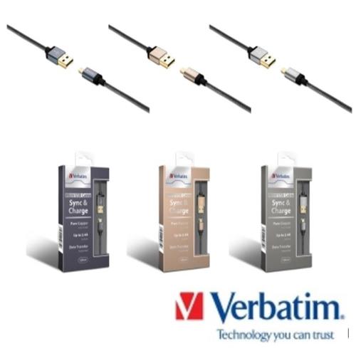 Verbatim 威寶 Micro USB Cable 圓線/尼龍編織線(120cm)-3色