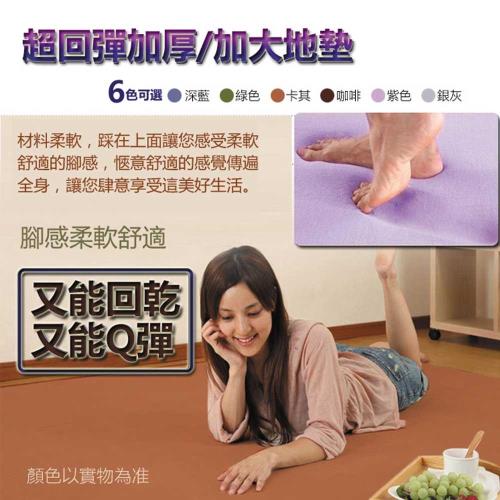 M.G 超回彈加厚特大設計地墊 (藍/綠/卡其/咖啡/紫/鐵灰)