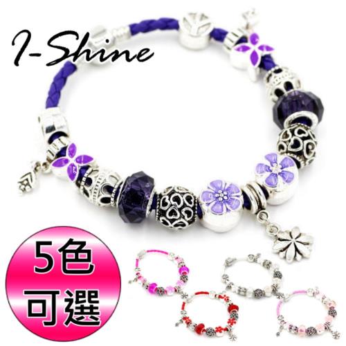 【I-Shine】完美愛-潘朵拉風復古水晶吊墜手鐲(5色)