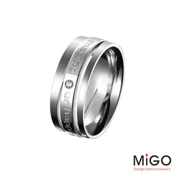 MiGO 分享施華洛世奇美鑽/白鋼男戒指
