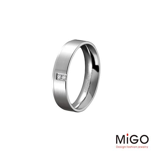MiGO 承諾Promise鑽石/白鋼女戒指