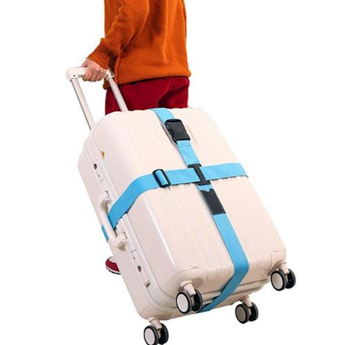 旅遊首選 旅行用品 行李箱十字緊扣 行李保護束帶 打包帶 綑綁帶