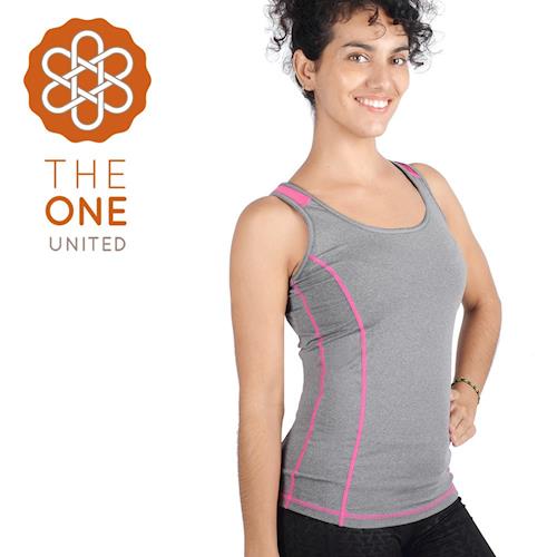 【The One】速乾彈性涼感運動背心(灰色)