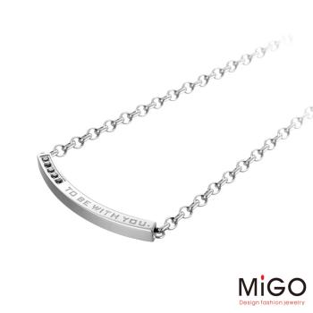MiGO 青春Young天然寶石/白鋼項鍊