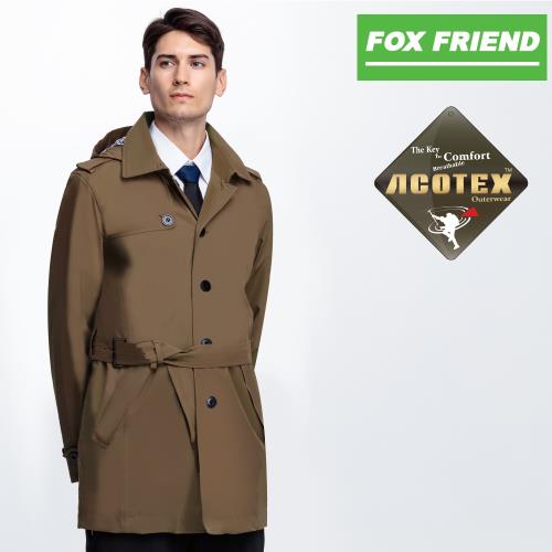 【FOXFRIEND】男款 長版防水防風透氣二合一風衣外套(369)