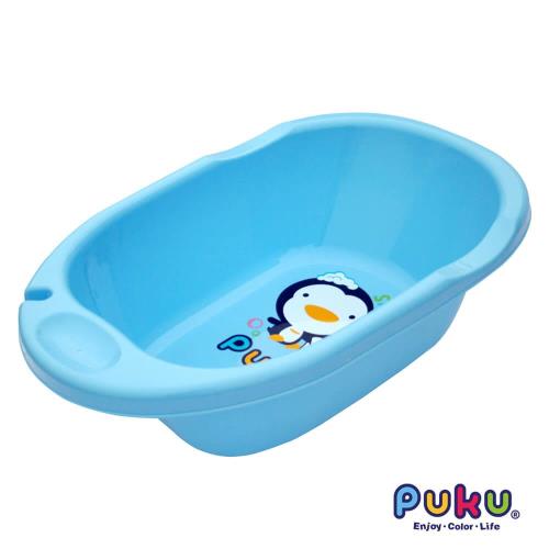 【PUKU藍色企鵝】 卡哇伊浴盆L-藍色