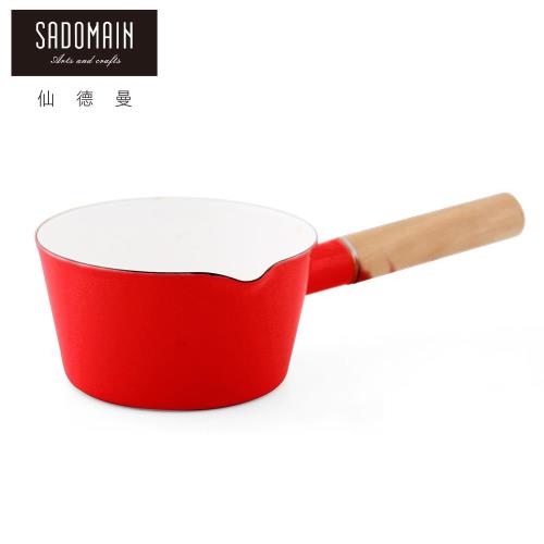 【仙德曼 SADOMAIN】琺瑯單柄牛奶鍋－紅色