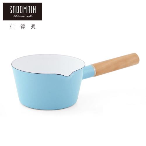 【仙德曼 SADOMAIN】琺瑯單柄牛奶鍋－藍色