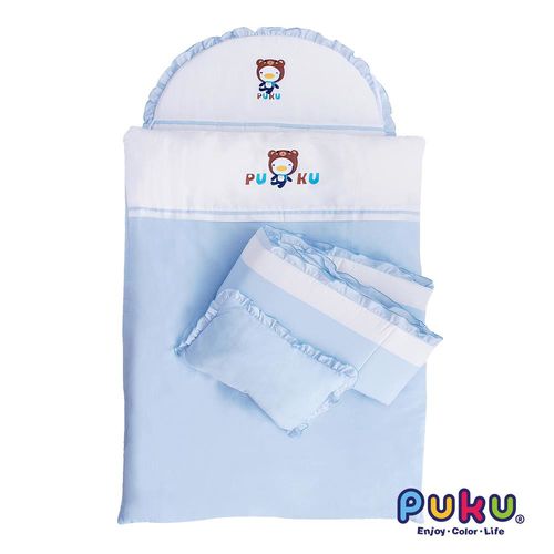 PUKU藍色企鵝 PUKU七件式寢具組-L 水色