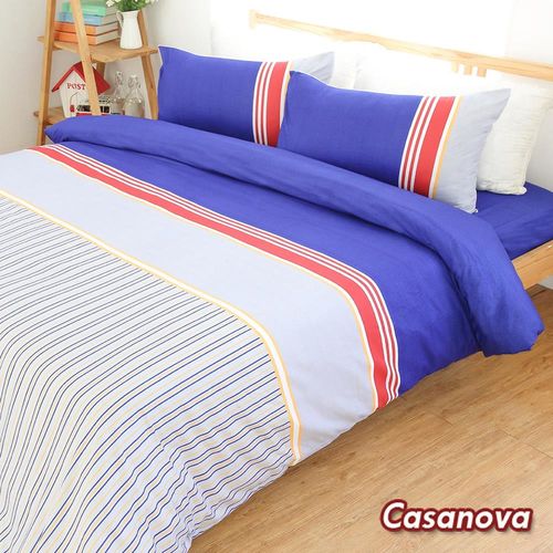 Casanova《頌雅知秀》天鵝絨雙人加大四件式被套床包組
