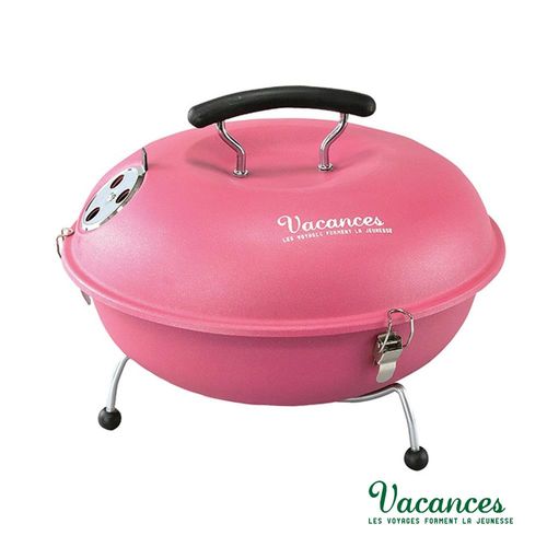 【日本 VACANCES】野餐度假 BBQ 輕量 粉色 馬卡龍造型烤肉爐  / 烤肉 烤箱