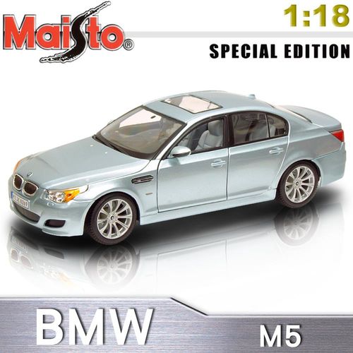 【Maisto】BMW M5《1/18》合金模型車-銀色