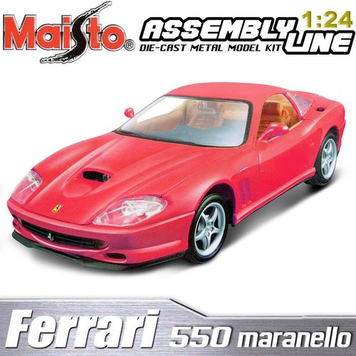 【Maisto】Ferrari 550 maranello《1/24》合金組裝車 -紅色