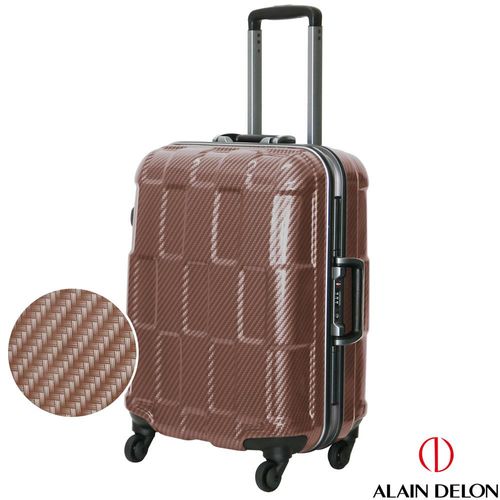 ALAIN DELON 亞蘭德倫 20吋TPU系列鋁框行李箱(咖) 