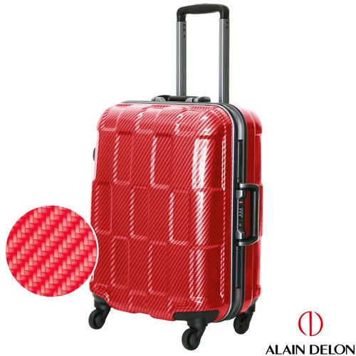 ALAIN DELON 亞蘭德倫 20吋TPU系列鋁框行李箱(紅) 