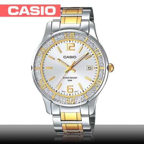 【CASIO 卡西歐】氣質首選_不鏽鋼錶帶_日期顯示_生活防水_氣質女錶(LTP-1359SG-7A)