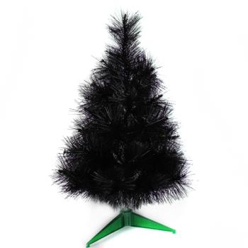 摩達客耶誕★台灣製2尺/2呎(60cm)特級黑色松針葉聖誕樹裸樹 (不含飾品)(不含燈) (本島免運費)