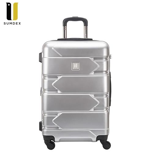 SUMDEX 20吋鏡面橫紋行李箱/登機箱SWR-1571RB-多色任選