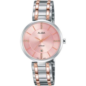 ALBA 專屬於妳限量東京石英女錶-粉x雙色/30mm VJ22-X236P(AH7L27X1)