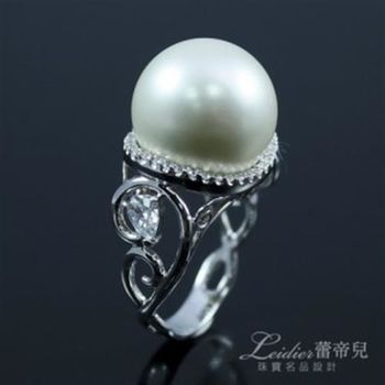 【蕾帝兒珠寶】浪漫白色貝珠戒指