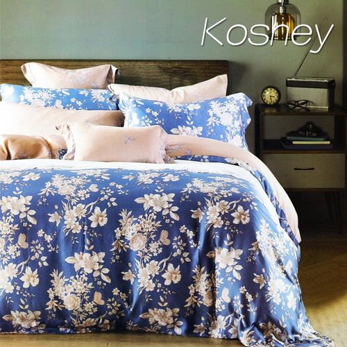 【KOSNEY】藍之夢  加大100%天絲TENCE六件式兩用被床罩組