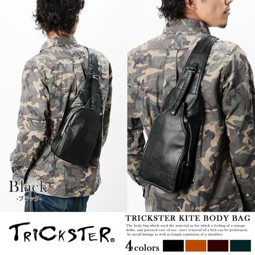 【TRICKSTER】日本品牌 斜背包 腳踏車包 B6 單肩背包 復古皮革感 都會潮流【tr45】4色
