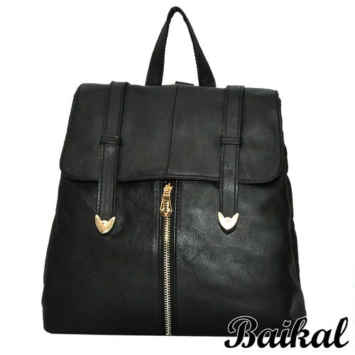 【BAIKAL】簡約金釦優雅後背牛皮包(共4色)