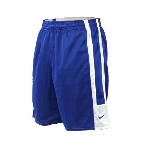 【NIKE】男針織短褲-籃球褲 運動褲 慢跑 路跑 雙面 球褲 寶藍白