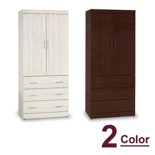 【時尚屋】[5U7]耐磨3x7尺木心板衣櫃5U7-159-2137兩色可選