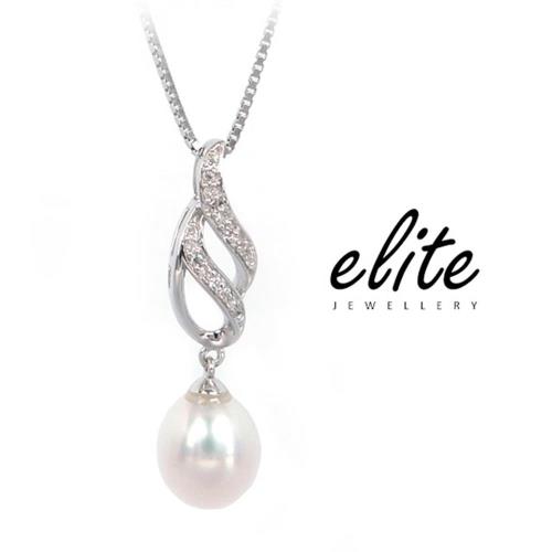 【Elite 伊麗珠寶】925純銀項鍊 南洋珍珠系列 - 冰清玉潔