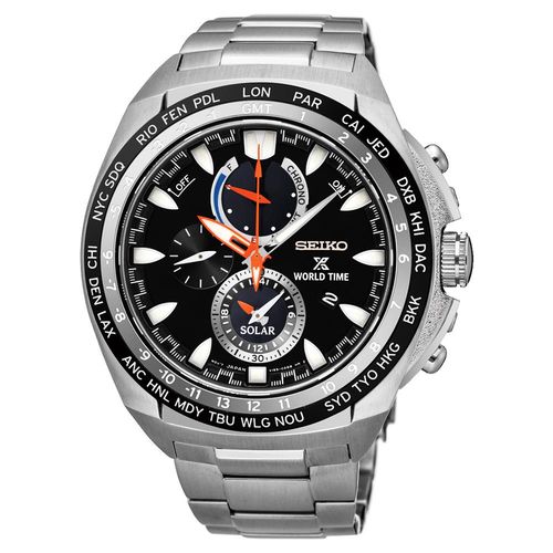 SEIKO精工Prospex海世界時間時尚腕錶-黑/44.6mmV195-0AB0D(SSC487P1)