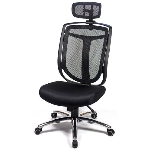 愛倫國度 設計師系列高背頭枕金屬電腦椅