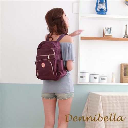 Dennibella 丹妮貝拉 - 四葉幸運草系列-防潑水後背包-紫