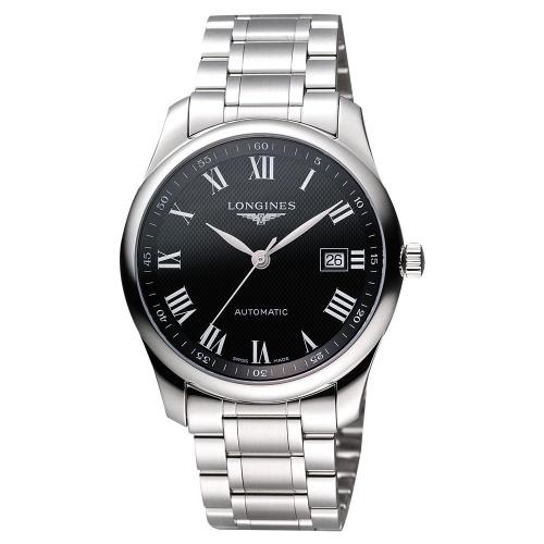 LONGINESMaster巨擘系列羅馬機械腕錶-黑/40mmL27934516